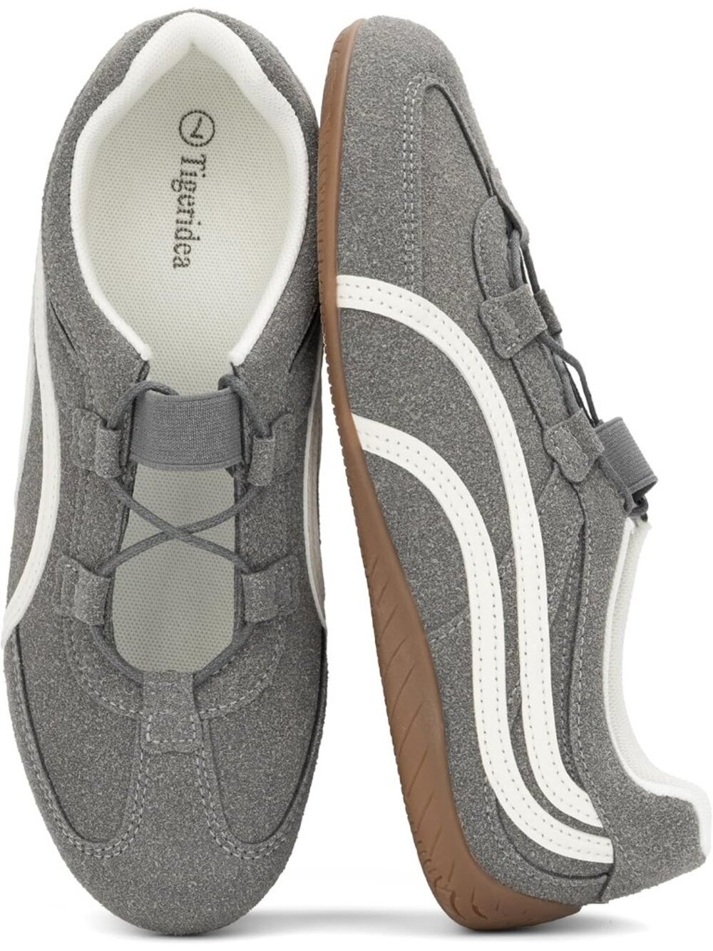 🆕Women's Grey Mary Jane Sneakers Casual Walking Tennis Breathable Shoes